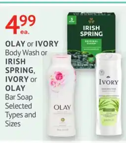IDA Pharmacy OLAY or IVORY or IRISH SPRING, IVORY or OLAY offer