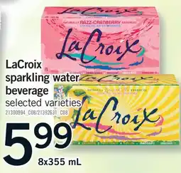 Fortinos LACROIX SPARKLING WATER BEVERAGE offer