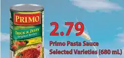 Fortinos PRIMO PASTA SAUCE offer