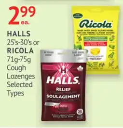 IDA Pharmacy HALLS OR RICOLA offer