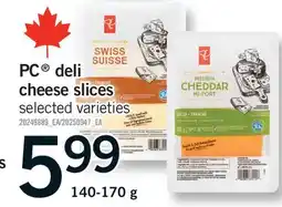 Fortinos PC DELI CHEESE SLICES offer