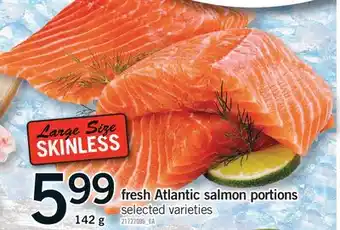 Fortinos FRESH ATLANTIC SALMON PORTIONS offer