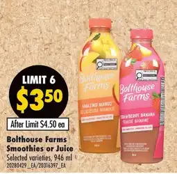 Fortinos BOLTHOUSE FARMS SMOOTHIES OR JUICE offer