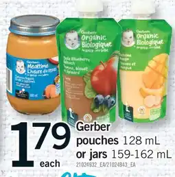 Fortinos GERBER POUCHES OR JARS, 128 ML OR JARS offer