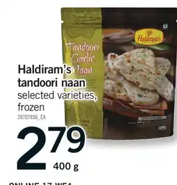 Fortinos HALDIRAM'S TANDOORI NAAN offer