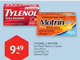 IDA Pharmacy TYLENOL or MOTRIN offer