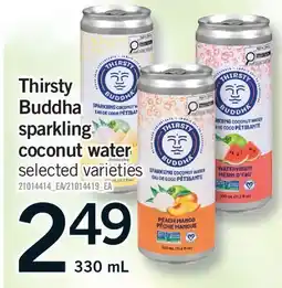 Fortinos THIRSTY BUDDHA SPARKLING COCONUT WATER offer
