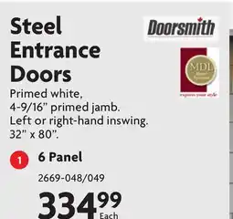 Home Hardware Steel Entrance Doors offer