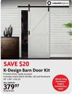 Home Hardware K-Design Barn Door Kit offer
