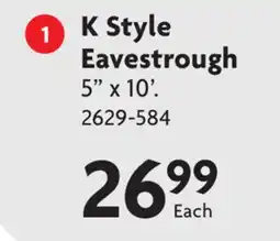 Home Hardware K Style Eavestrough offer