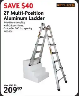 Home Hardware 21' Multi-Position Aluminum Ladder offer