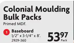 Home Hardware Colonial Moulding Bulk Packs offer