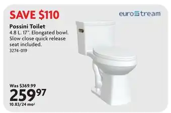Home Hardware Possini Toilet offer