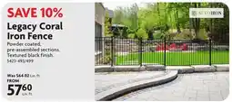 Home Hardware Legacy Coral Iron Fence offer