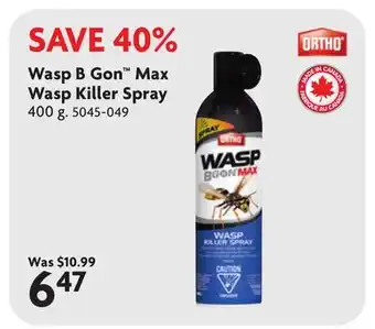 Home Hardware Wasp B Gon Max Wasp Killer Spray offer