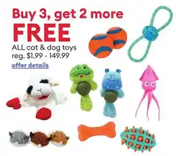 Petsmart ALL cat & dog toys offer