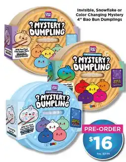 Showcase Invisible, Snowflake or Color Changing Mystery 4 Bao Bun Dumplings offer