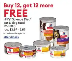 Petsmart Hill's Science Diet cat & dog food offer