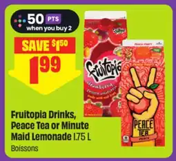 FreshCo Fruitopia Drinks, Peace Tea or Minute Maid Lemonade offer