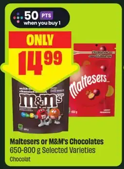 FreshCo Maltesers or M&M's Chocolates 650-800 g Selected Varieties offer