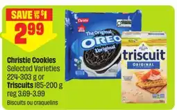 FreshCo Christie Cookies Selected Varieties 224-303 g or Triscuits 185-200 g offer