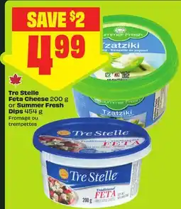 FreshCo Tre Stelle Feta Cheese 200 g or Summer Fresh Dips 454 g offer
