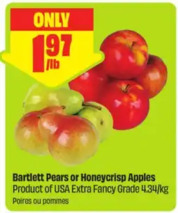 FreshCo Bartlett Pears or Honeycrisp Apples Product of USA Extra Fancy Grade 4.34/kg offer