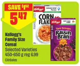 FreshCo Kellogg's Family Size Cereal Selected Varieties offer