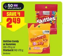 FreshCo Skittles Candy 130-170 g or Gummies Starburst 142-170 g offer