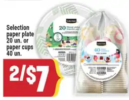 Marché Adonis Selection paper plate 20 un. or paper cups 40 un offer