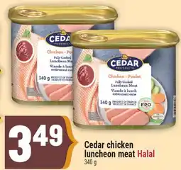 Marché Adonis Cedar chicken luncheon meat Halal offer