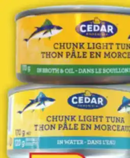 Marché Adonis Cedar oil or water chunk light canned tuna offer