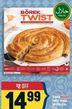 Marché Adonis Börek Halal twist meat phyllo pie offer