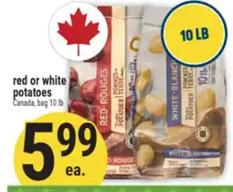 Marché Adonis red or white potatoes offer