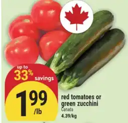 Marché Adonis RED TOMATOES OR GREEN ZUCCHINI offer