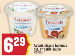Marché Adonis Adonis classic hummus dip, or garlic sauce offer