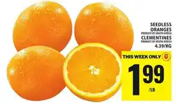 Food Basics SEEDLESS ORANGES OR CLEMENTINES offer