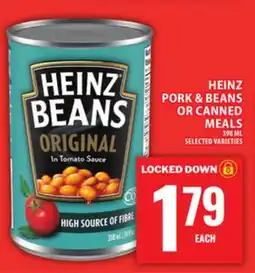 Food Basics HEINZ PORK & BEANS OR CANNED MEALS offer