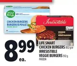 Metro LIFE SMART CHICKEN BURGERS OR IRRESISTIBLE VEGGIE BURGERS offer