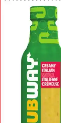 Metro SUBWAY SAUCE offer