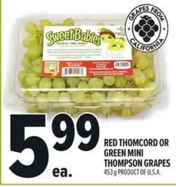 Metro RED THOMCORD OR GREEN MINI THOMPSON GRAPES offer
