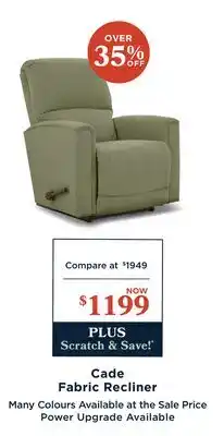 La Z Boy Cade Fabric Recliner offer