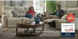 La Z Boy Cade Fabric Reclining Sofa offer