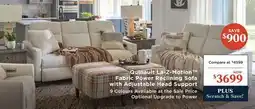 La Z Boy Quinault La-Z-Motion Fabric Power Reclining Sofa with Adjustable Head Support offer