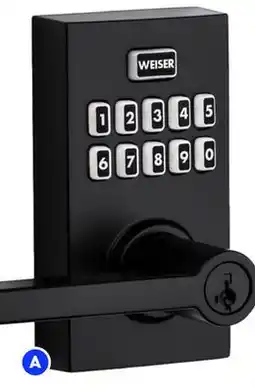 RONA WEISER Matte black Smartcode electronic locks offer