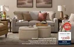 La Z Boy Shiloh Fabric Stationary Sofa offer