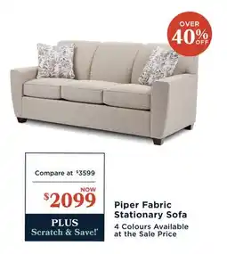 La Z Boy Piper Fabric Stationary Sofa offer