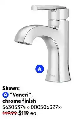 RONA PFISTER bathroom faucets and accessories, Vaneri, chrome finish offer
