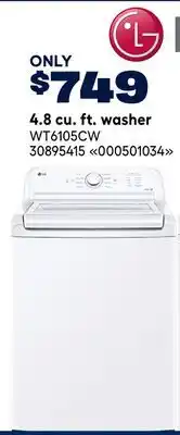 RONA LG 4.8 cu. ft. washer offer