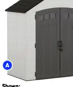 RONA SUNCAST garden sheds, 7' x 4' offer